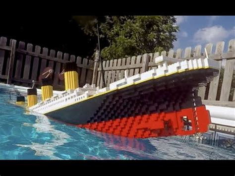 Sinking LEGO Titanic [7 foot model] - YouTube