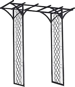 Amazon.com : Panacea 89089 Black Garden Arbor 84"x75"x26" : Arbor Arch ...