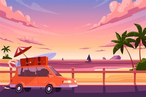 Free Vector | Cartoon summer background