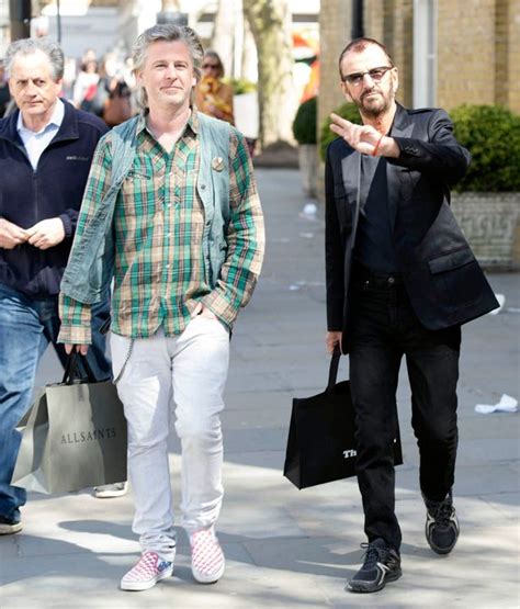 PAUL ON THE RUN: Ringo Starr and son Jason Starkey seen shopping in Chelsea