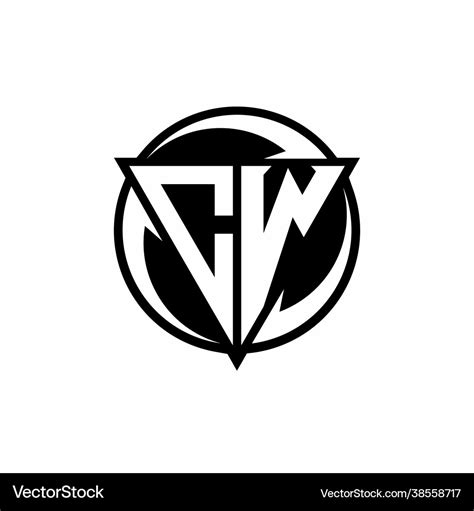 Cw logo monogram design template Royalty Free Vector Image