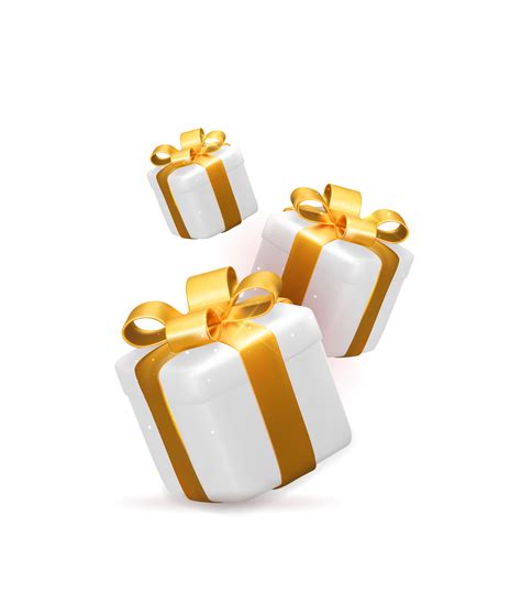 Realistic 3D Gift Box on white Vector Illustration 6748641 Vector Art ...