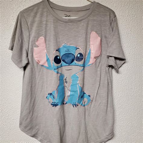 Tops - Women - Disney Shirt - Stitch - Gray - Size... - Depop