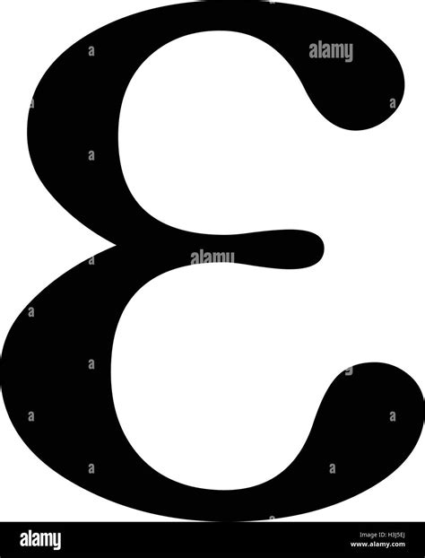 Epsilon greek letter icon, Epsilon symbol, black isolated vector illustration Stock Vector Image ...