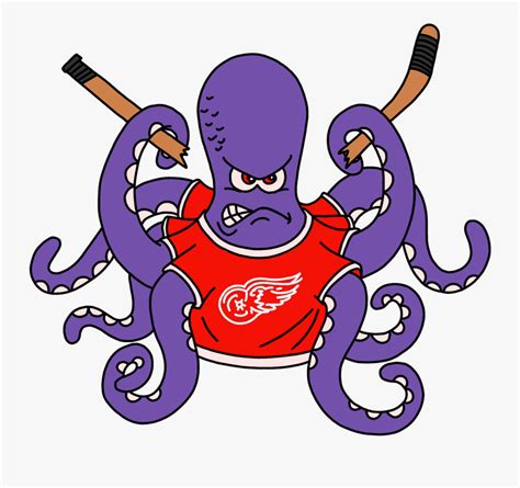 Detroit Red Wings Octopus Logo , Free Transparent Clipart - ClipartKey