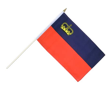 Hand Waving Flag Liechtenstein - 12x18" - Royal-Flags