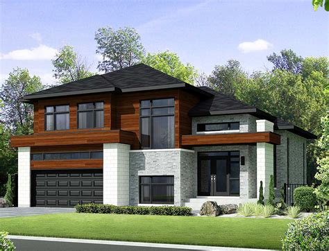 Two-Story Contemporary House Plan - 80851PM | Architectural Designs - House Plans