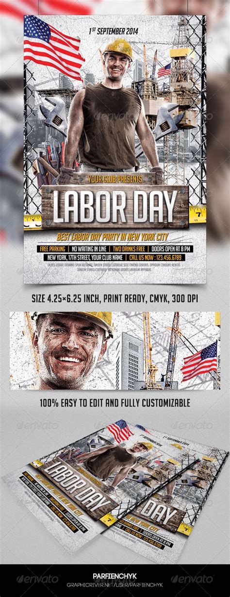 Labor Day Party Flyer Template | Flyer template, Party flyer, Flyer