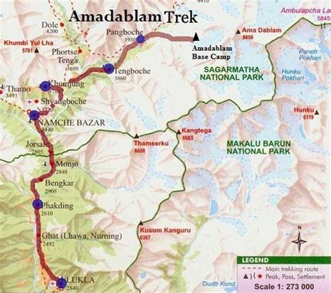 Everest Base camp Trekking Route: Ama Dablam Base Camp trekking route