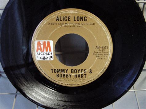 •7 INCH SPOTLIGHT• TOMMY BOYCE & BOBBY HART Goodbye baby / Alice Long 1972 Canada-MONO 45