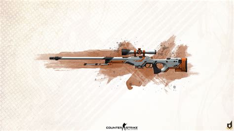 White and orange AWP Counter Strike Global Offensive, Counter-Strike, Counter-Strike: Global ...