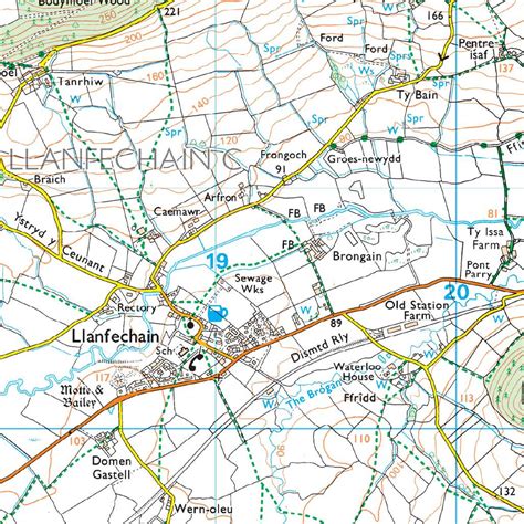 OS Map of Lake Vyrnwy & Llanfyllin | Explorer 239 Map | Ordnance Survey ...