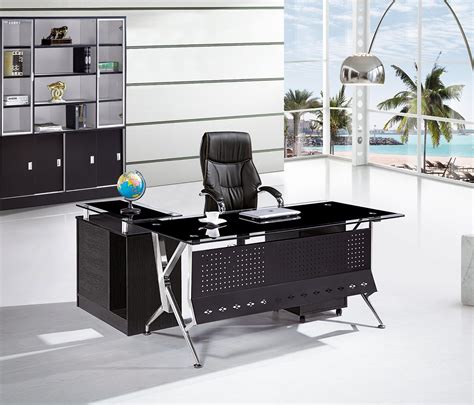 Glass Office Table Executive Table Modern Office Furniture 2019 Tempered Glass High Quality Desk ...