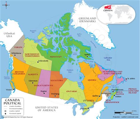 Map Of Canada Provinces