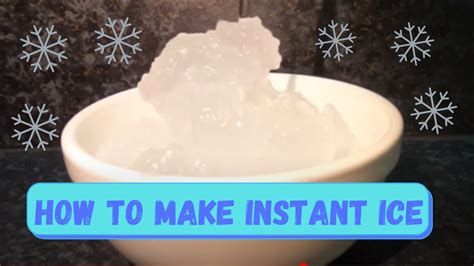 How to Make Instant Ice – Science Experiment - YouTube