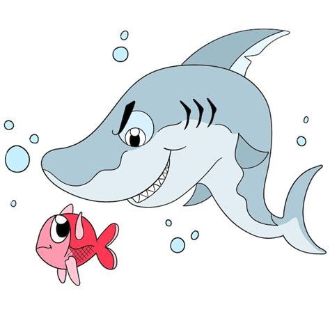 Shark Eating Fish Clipart Cartoon