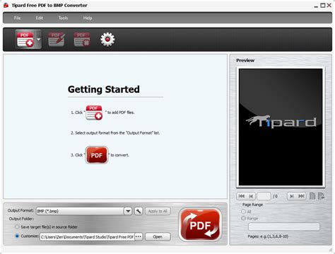 How to convert PDF to BMP with Tipard Free PDF to BMP Converter