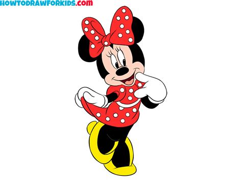 How to Draw Minnie Mouse - Easy Drawing Tutorial For Kids