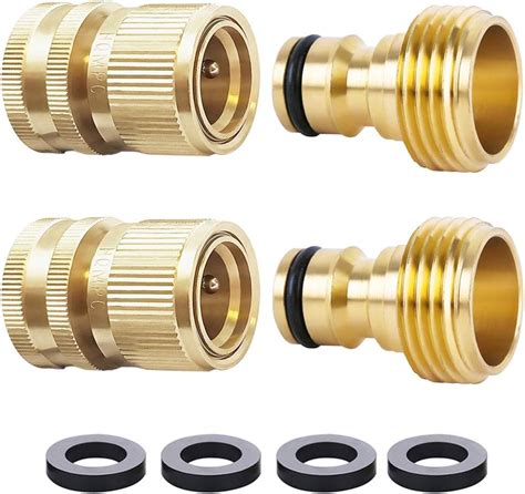 Solid Brass Quick Connectors for Garden Hose - 2 Australia | Ubuy