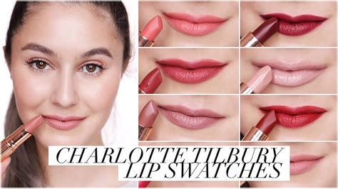 Charlotte Tilbury Kissing Lipstick Swatches | Lipstutorial.org