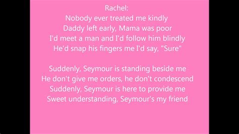 Glee - Suddenly Seymour - Lyrics - YouTube