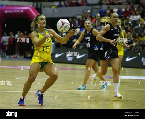 Liz Watson of Australia Diamonds During Netball Quad Series Vitality Netball International match ...