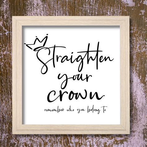 Christian Printable Quote Frameable Quote Straighten Your | Etsy