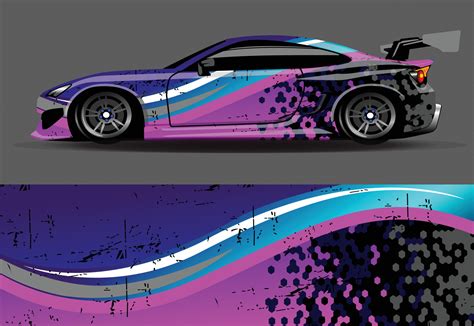 car wrap decal vinyl sticker designs concept. auto design geometric ...