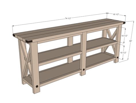 Diy Rustic Sofa Table Plans | Cabinets Matttroy