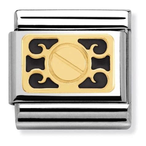 Nomination Classic Black Enamel and Gold Screw Charm 2 - Andrew Berry ...