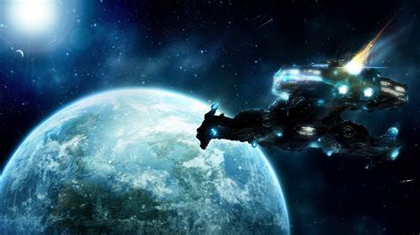 Starcraft Yamato digital wallpaper, space, digital art, spaceship, planet HD wallpaper ...