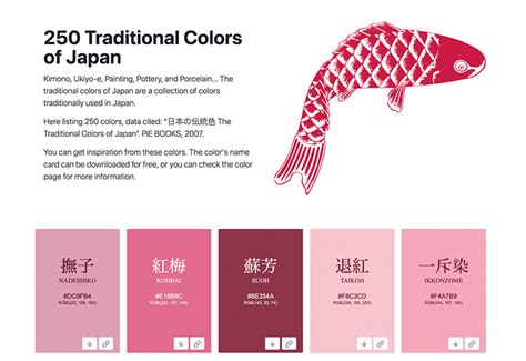 250 Traditional Colors of Japan | Color Term