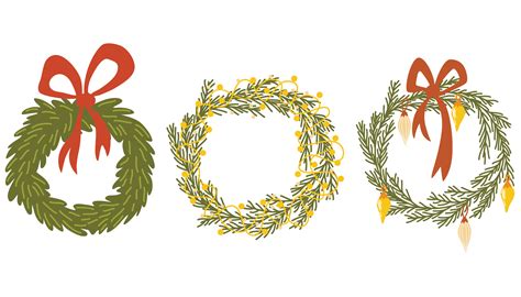 Christmas Wreaths Clipart Graphic by PawLoveArt · Creative Fabrica