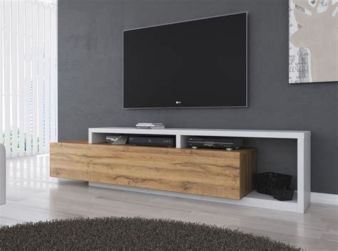 TV-Meubel Bello - Eiken - Wit - 219 cm | Meubella