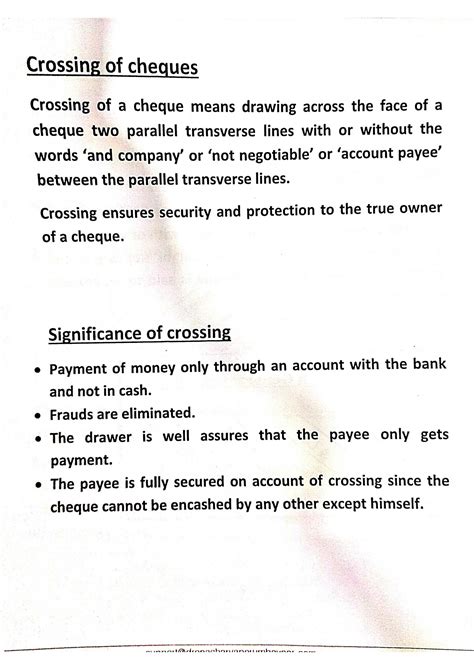 SOLUTION: Crossing of cheques types of crossing - Studypool