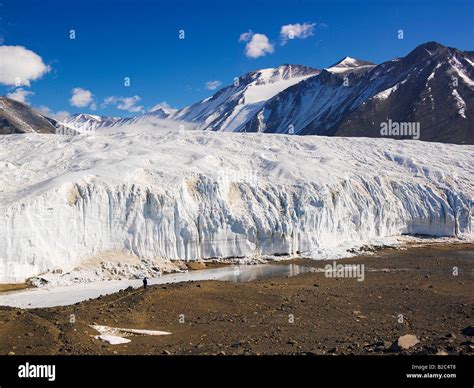 End of the Canada Glacier in Taylor Valley, Dry Valleys, Antarctica ...