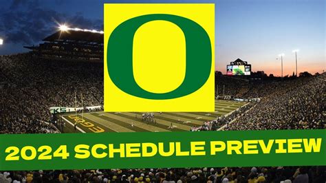 Oregon 2024 College Football Schedule Preview/Projected Record - YouTube