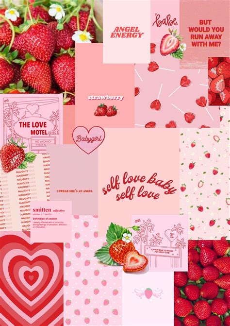 Aesthetic moodboard ~strawberry themed~ | Wallpaper iphone cute ...