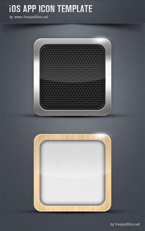 iOs App Icon Template - Free PSD Files