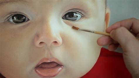 Photorealistic Portrait Painting - oil painting of bab... | Doovi