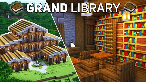 Minecraft: Grand Library Tutorial (how to build) - YouTube