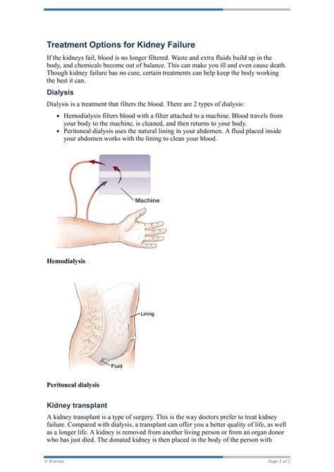 PDF - Treatment Options for Kidney Failure - HealthClips Online