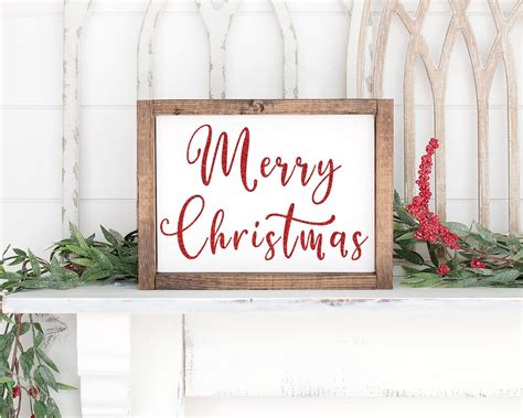 Merry Christmas Sign, DIY Home Decor, Christmas Print Wall Art, Merry ...