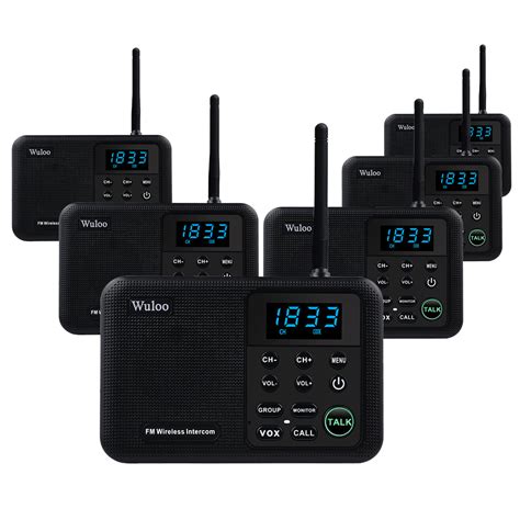 Wuloo Wireless Intercoms System for Home Office WL888 (6 packs, Black – WulooOfficial