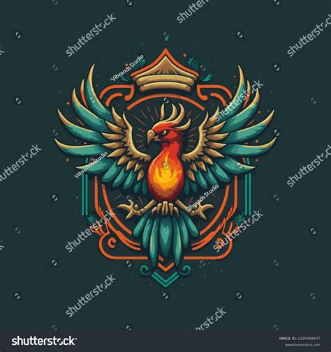 Red Phoenix Mascot Sport Logo Design Stock Vector (Royalty Free ...