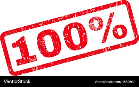 100 percent text rubber stamp Royalty Free Vector Image