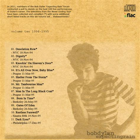 100 greatest bootlegs: #141 BOB DYLAN - Expecting Rain N.E.T. Vol 1-6 ...