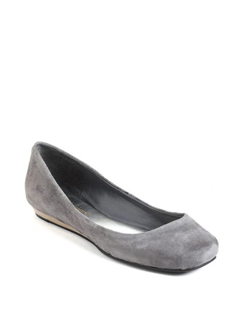 BCBGeneration Maryanna Leather Ballet Flats in Grey (Gray) - Lyst