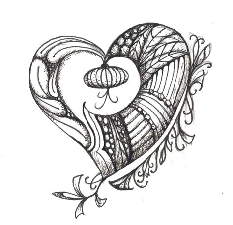 Tangle doodle heart | Heart doodle, Tangle doodle, Doodle art