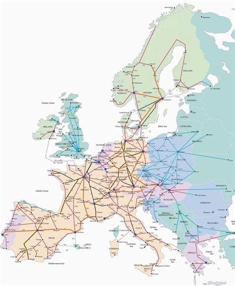 Map Of Europe Eurail | secretmuseum